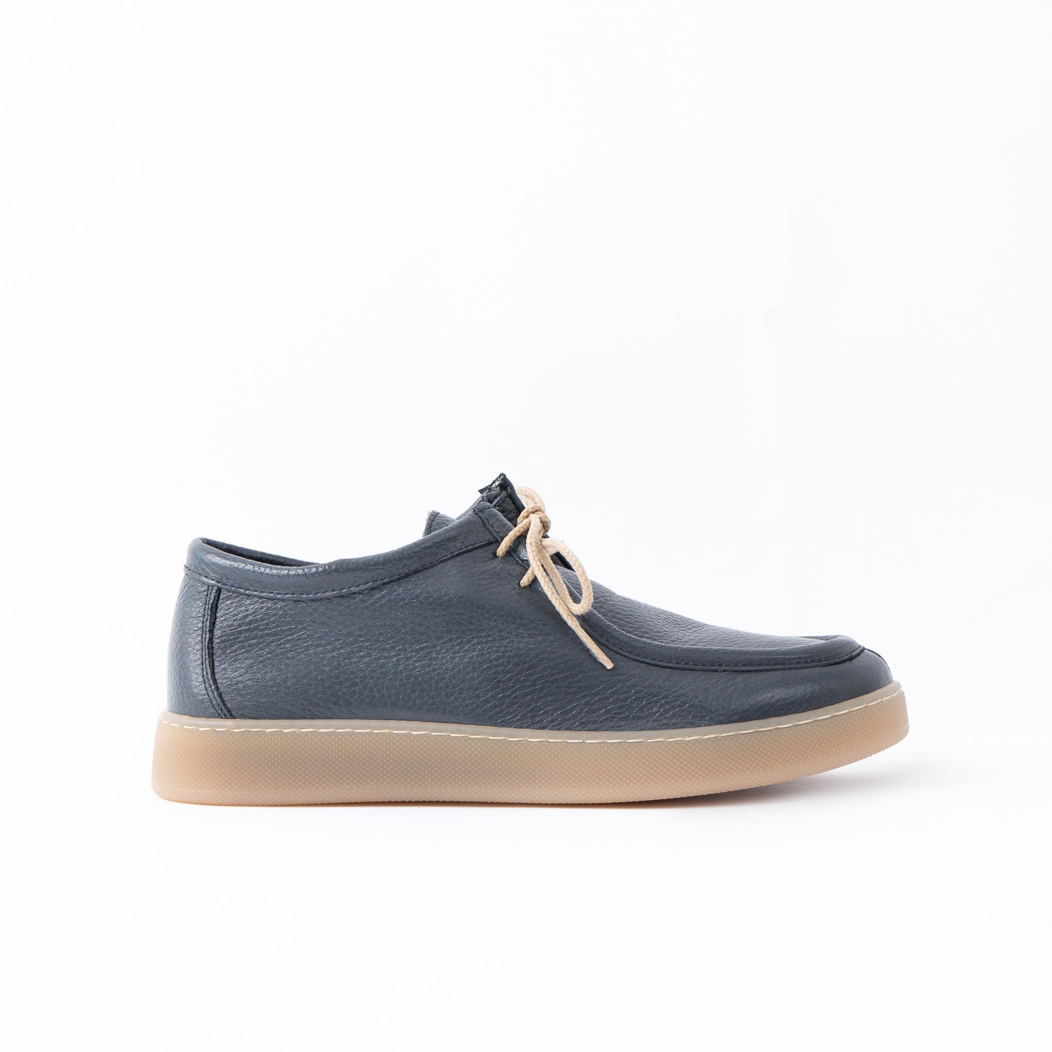 Frank Sneakers fondo ambra chiaro uomo in pelle bottolata