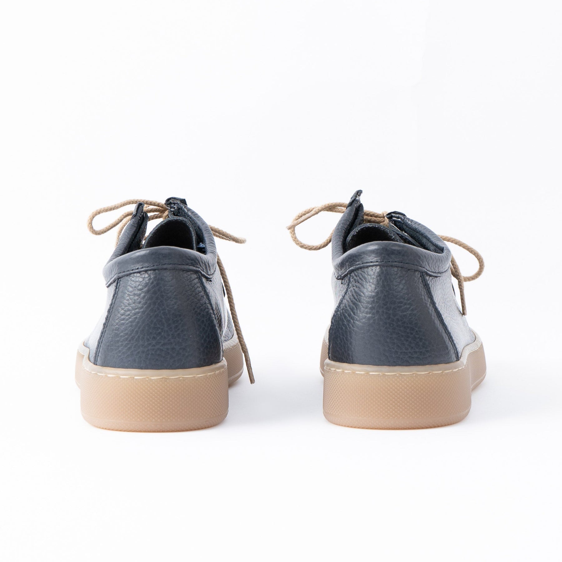 Frank Sneakers fondo ambra chiaro uomo in pelle bottolata