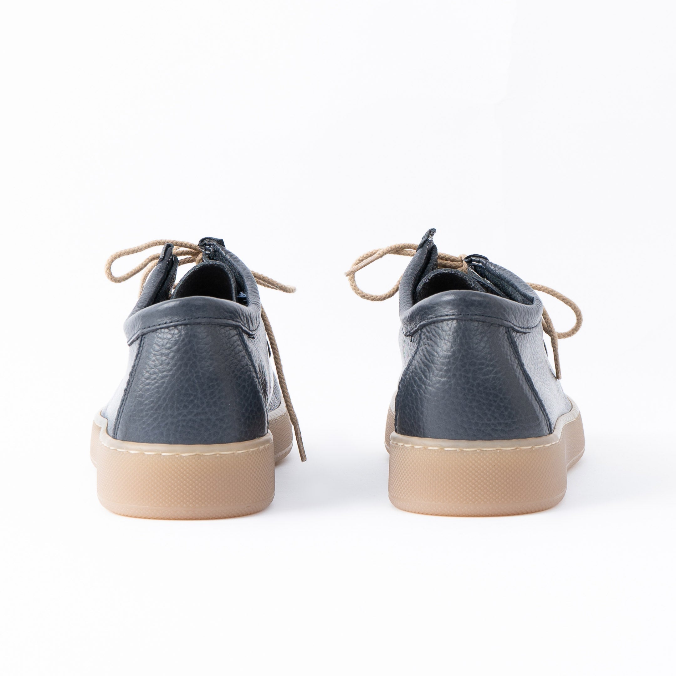 Frank Sneakers fondo ambra chiaro uomo in pelle bottolata