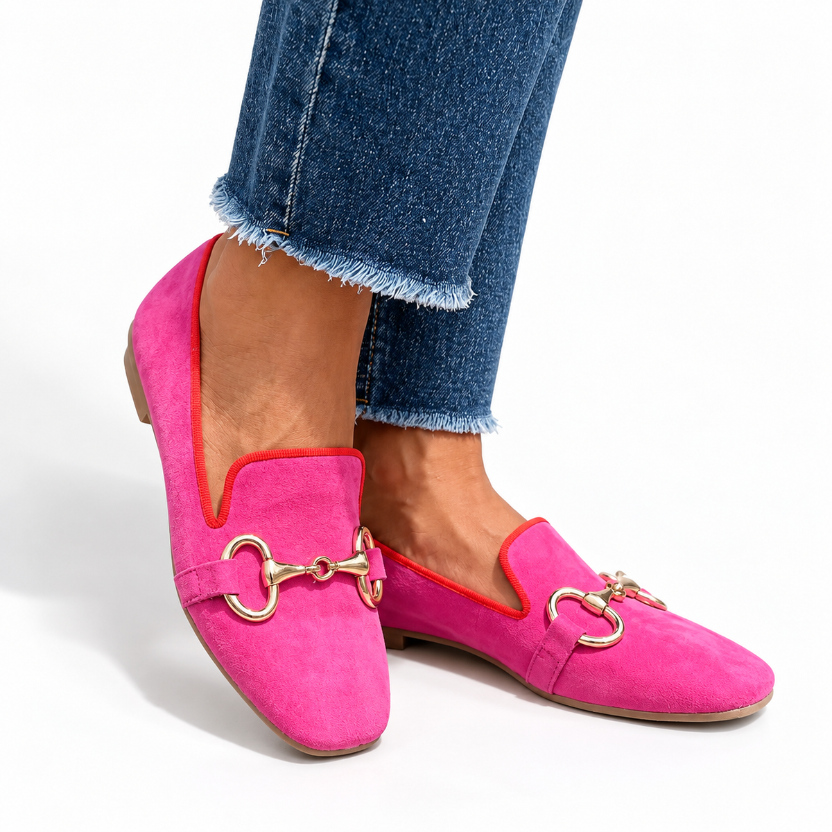 FLUORESCENT LOAFER WITH METAL DETAIL