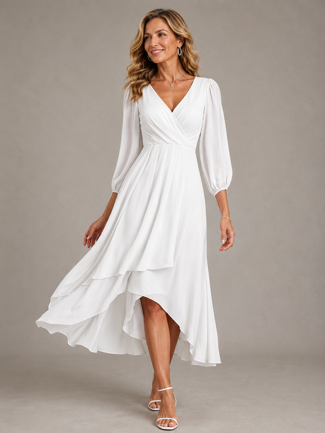 Mia™ | Elegante Abito Lungo con Scollo a V