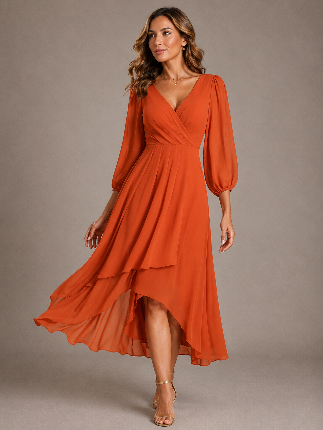 Mia™ | Elegante Abito Lungo con Scollo a V