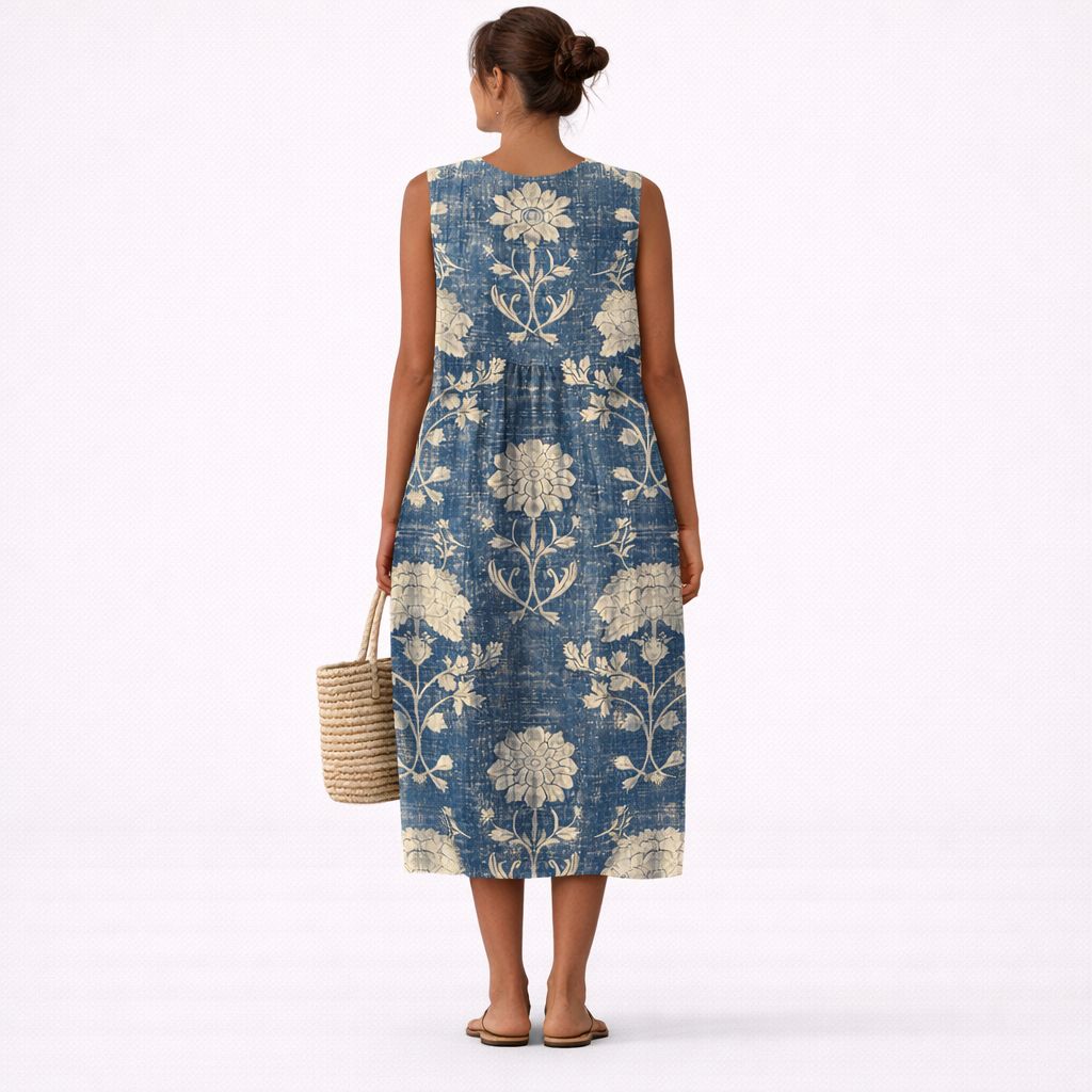 Alberte™ | Abito Midi Floreale Classico