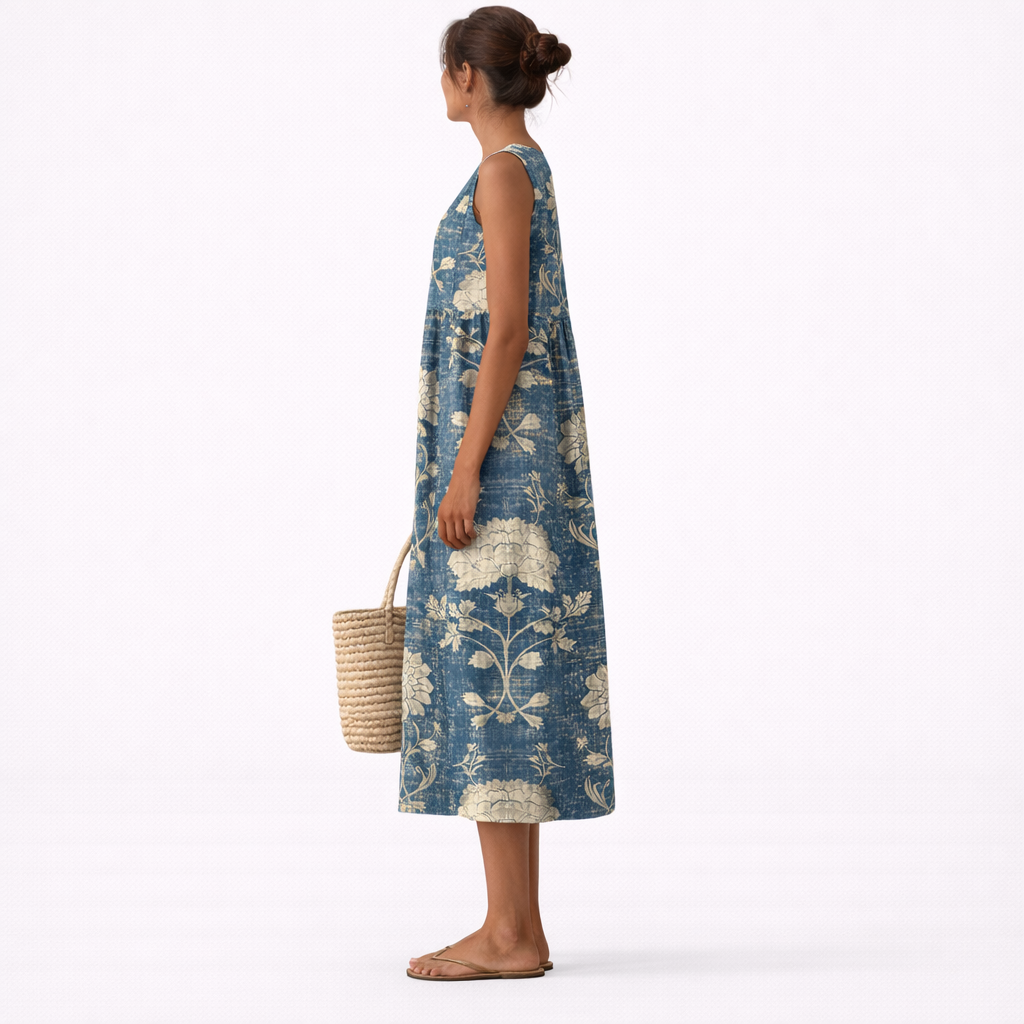 Alberte™ | Abito Midi Floreale Classico