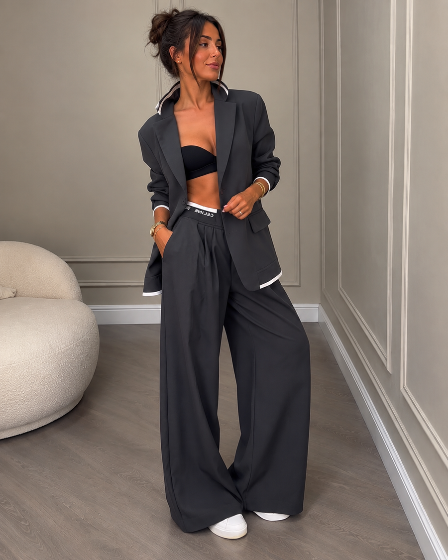 BROOKE | COLOURBLOCK BLAZER & WIDE-LEG SET