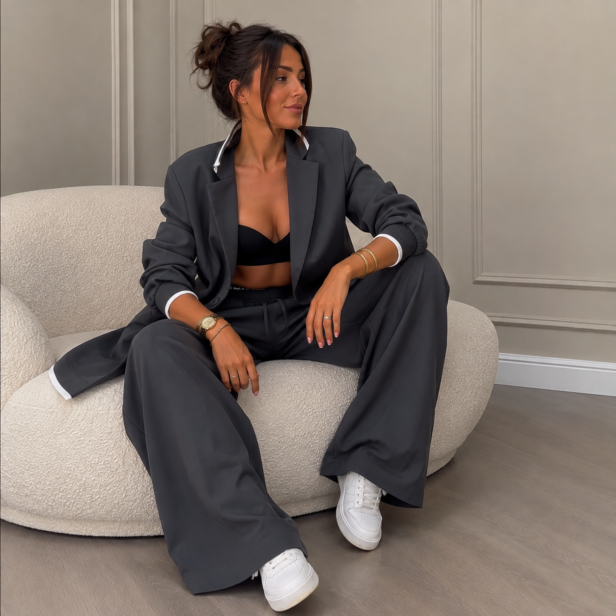 BROOKE | COLOURBLOCK BLAZER & WIDE-LEG SET