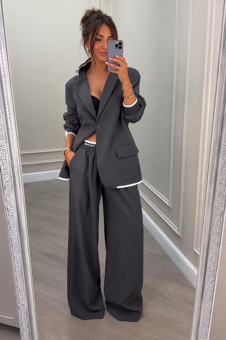 BROOKE | COLOURBLOCK BLAZER & WIDE-LEG SET