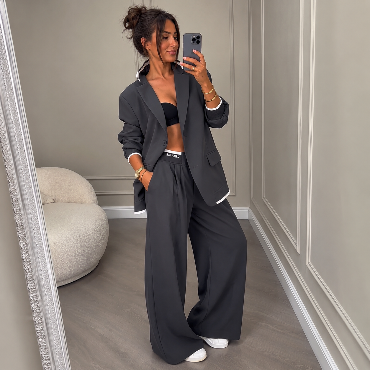 BROOKE | COLOURBLOCK BLAZER & WIDE-LEG SET