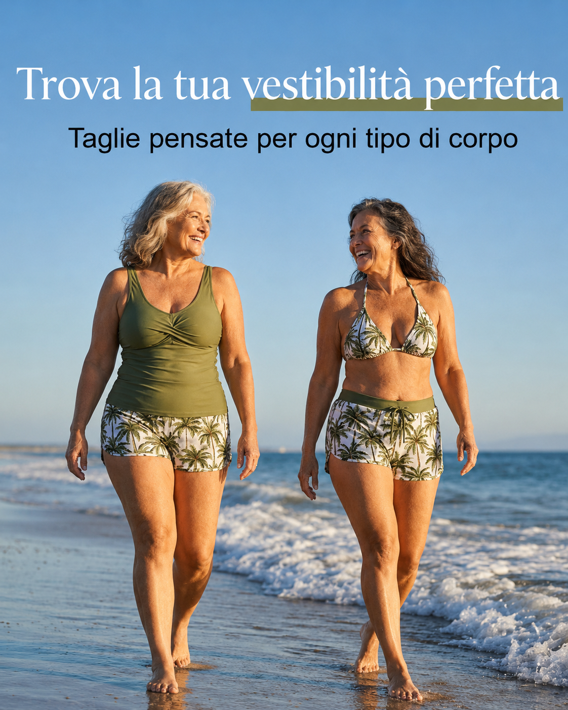 Maren | Set composto da bikini tankini a tre pezzi e copricostume