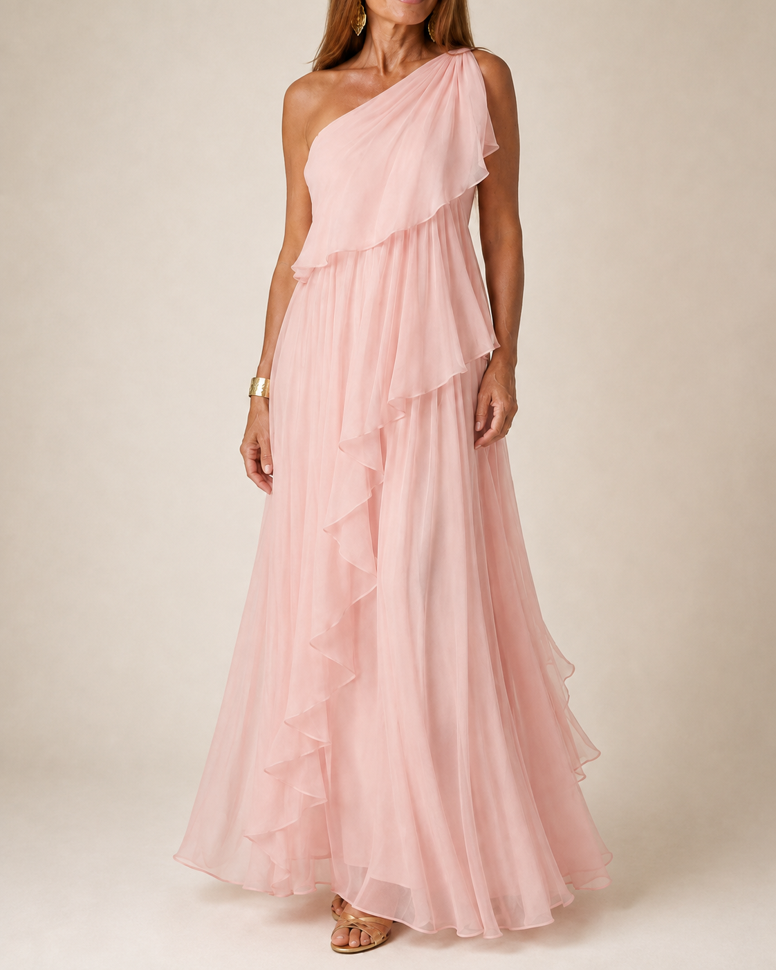 Talia | Cascading Ruffle Maxi Dress