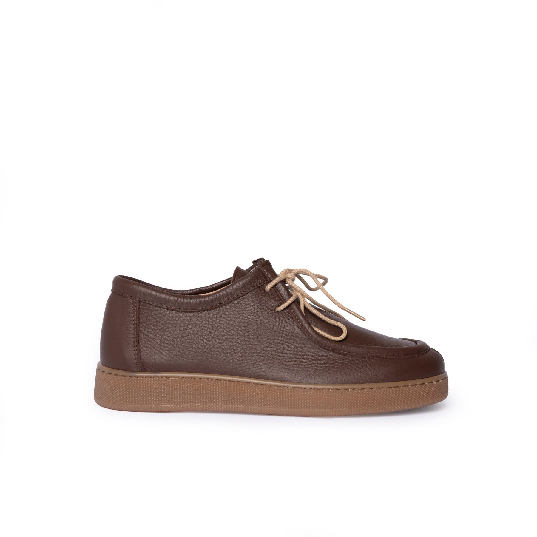 Frank Sneakers fondo ambra uomo in pelle bottolata