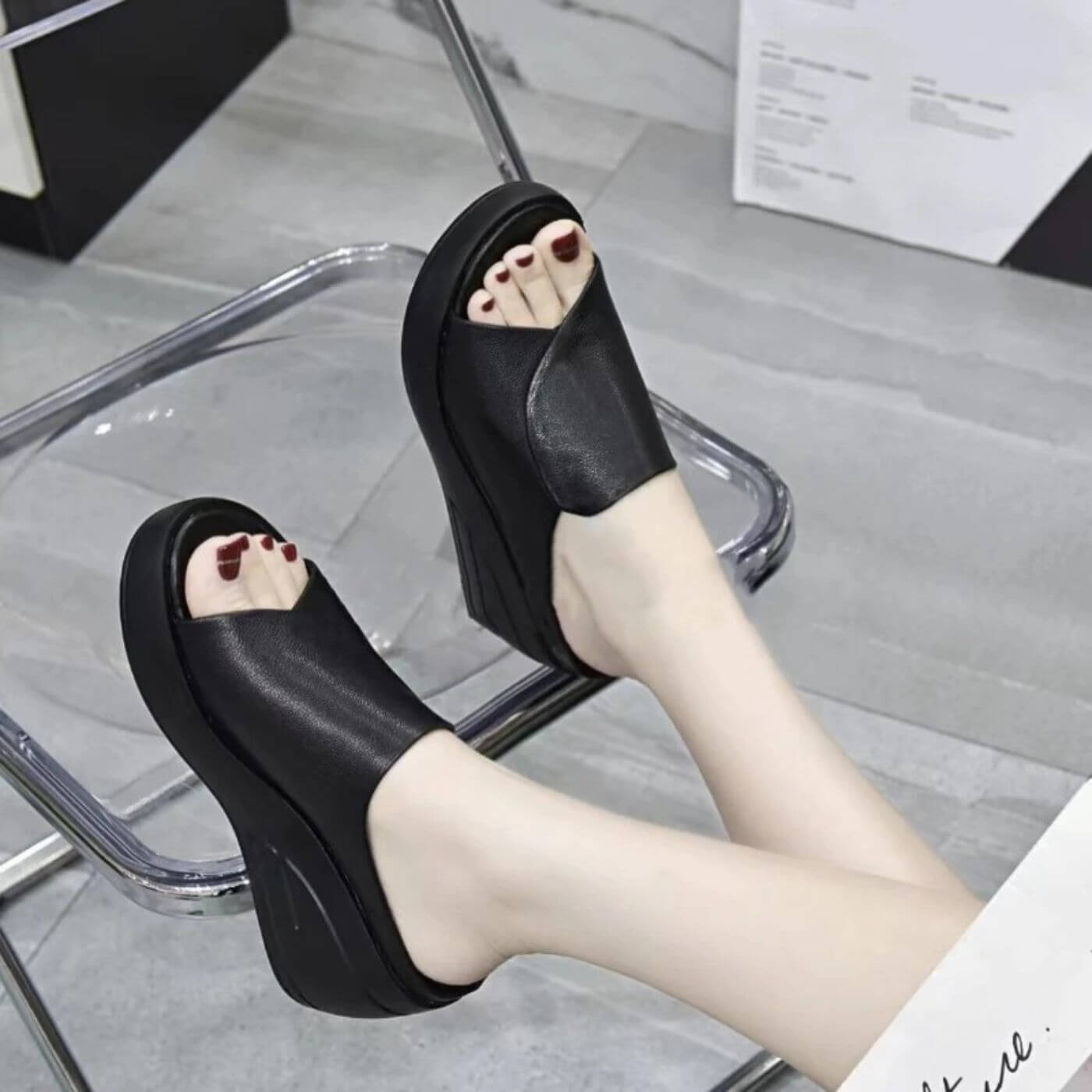 Eliza™ – Sandali Wedge Ortopedici Slip-on