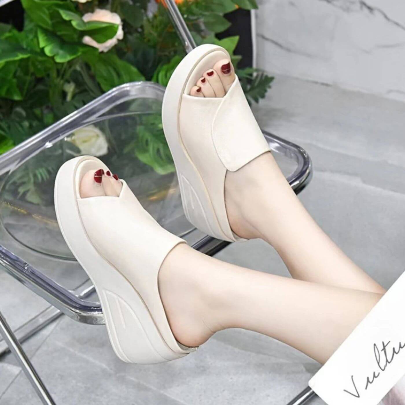 Eliza™ – Sandali Wedge Ortopedici Slip-on