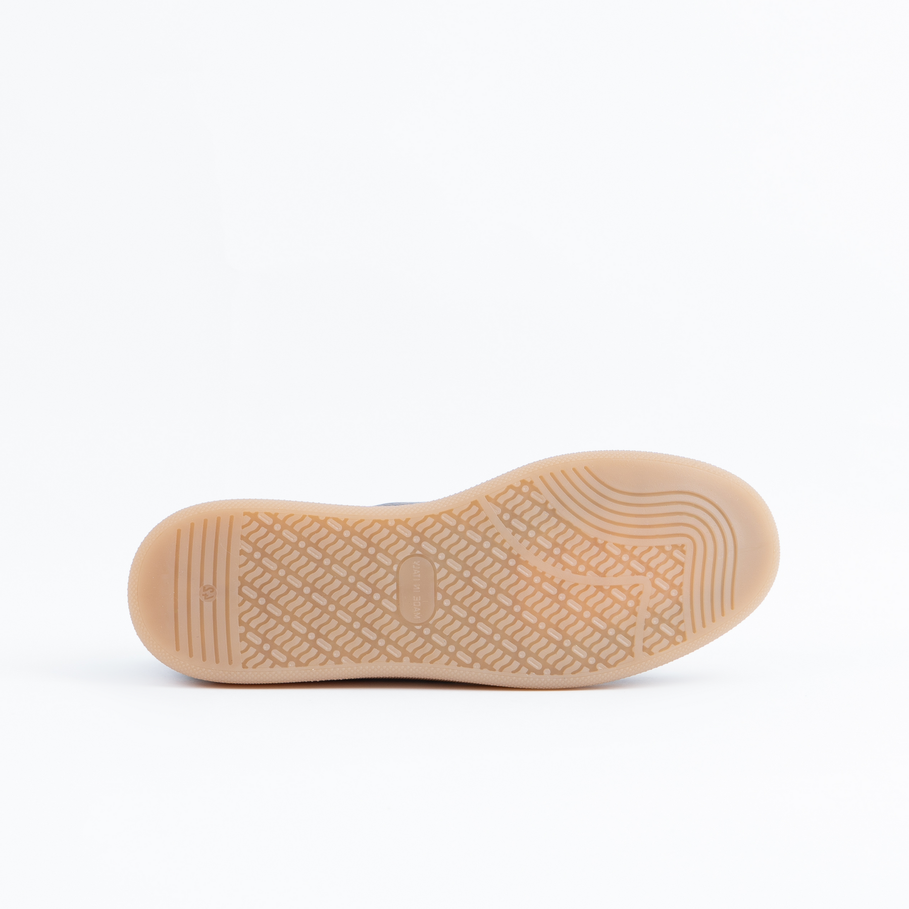 Frank Sneakers fondo ambra chiaro uomo in pelle bottolata