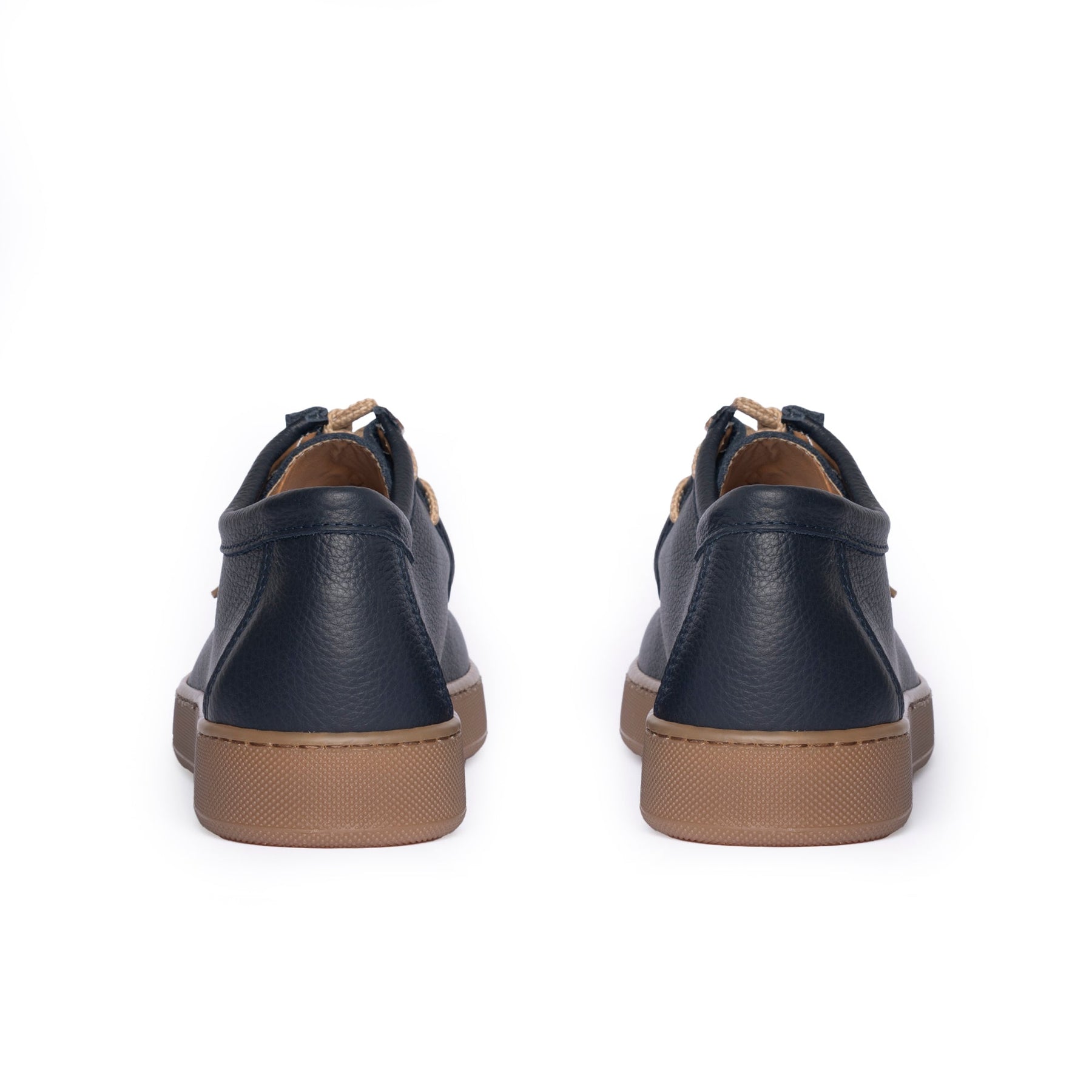 Frank Sneakers fondo ambra uomo in pelle bottolata