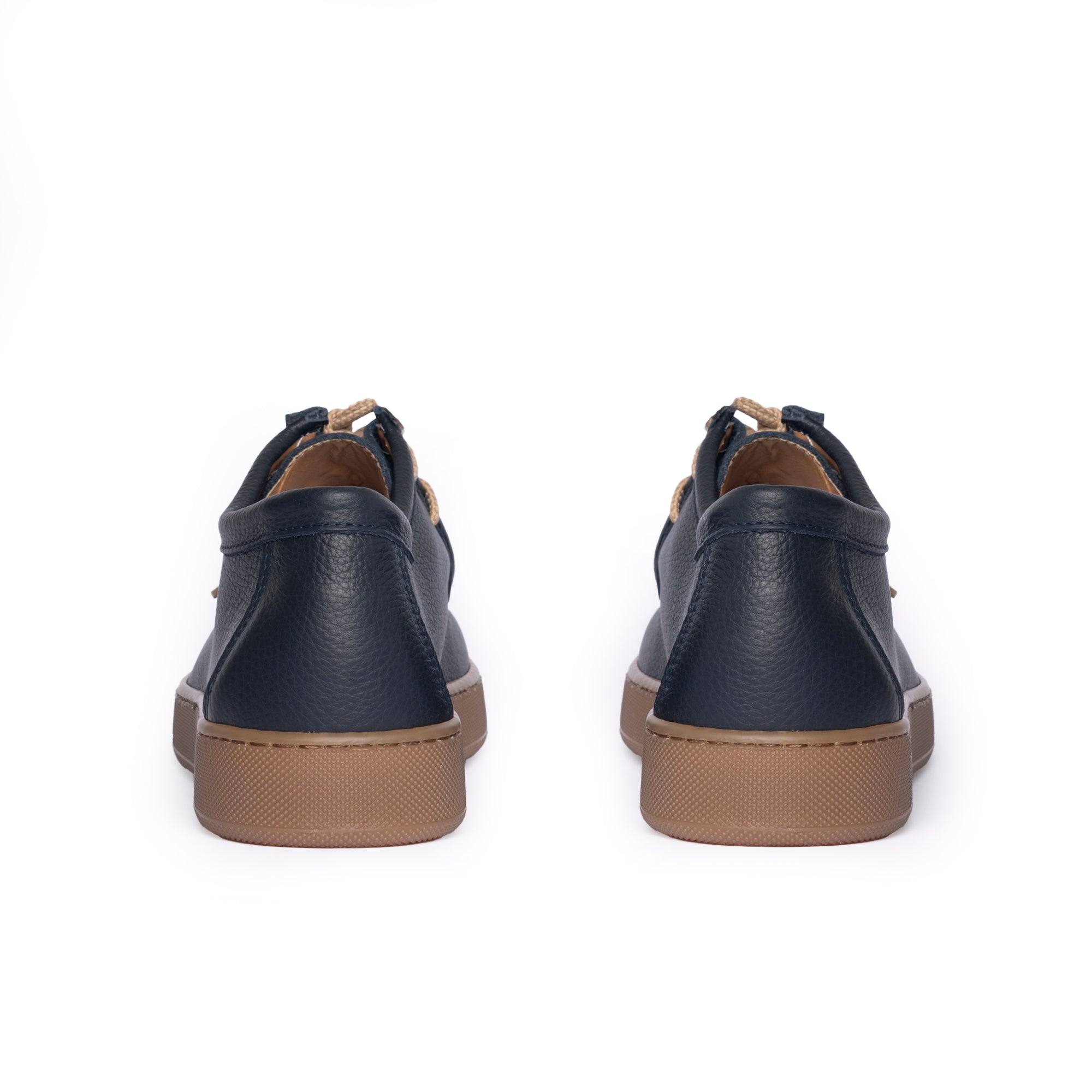 Frank Sneakers fondo ambra uomo in pelle bottolata