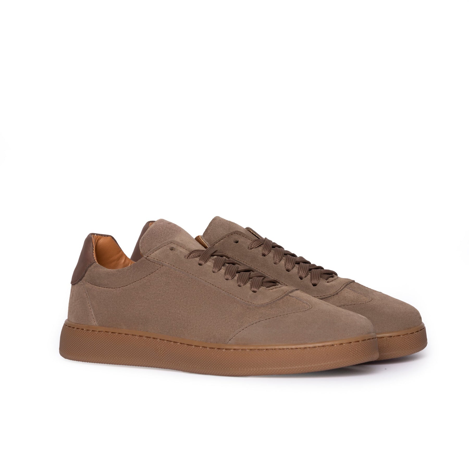 Fusion sneakers basse uomo in morbido camoscio