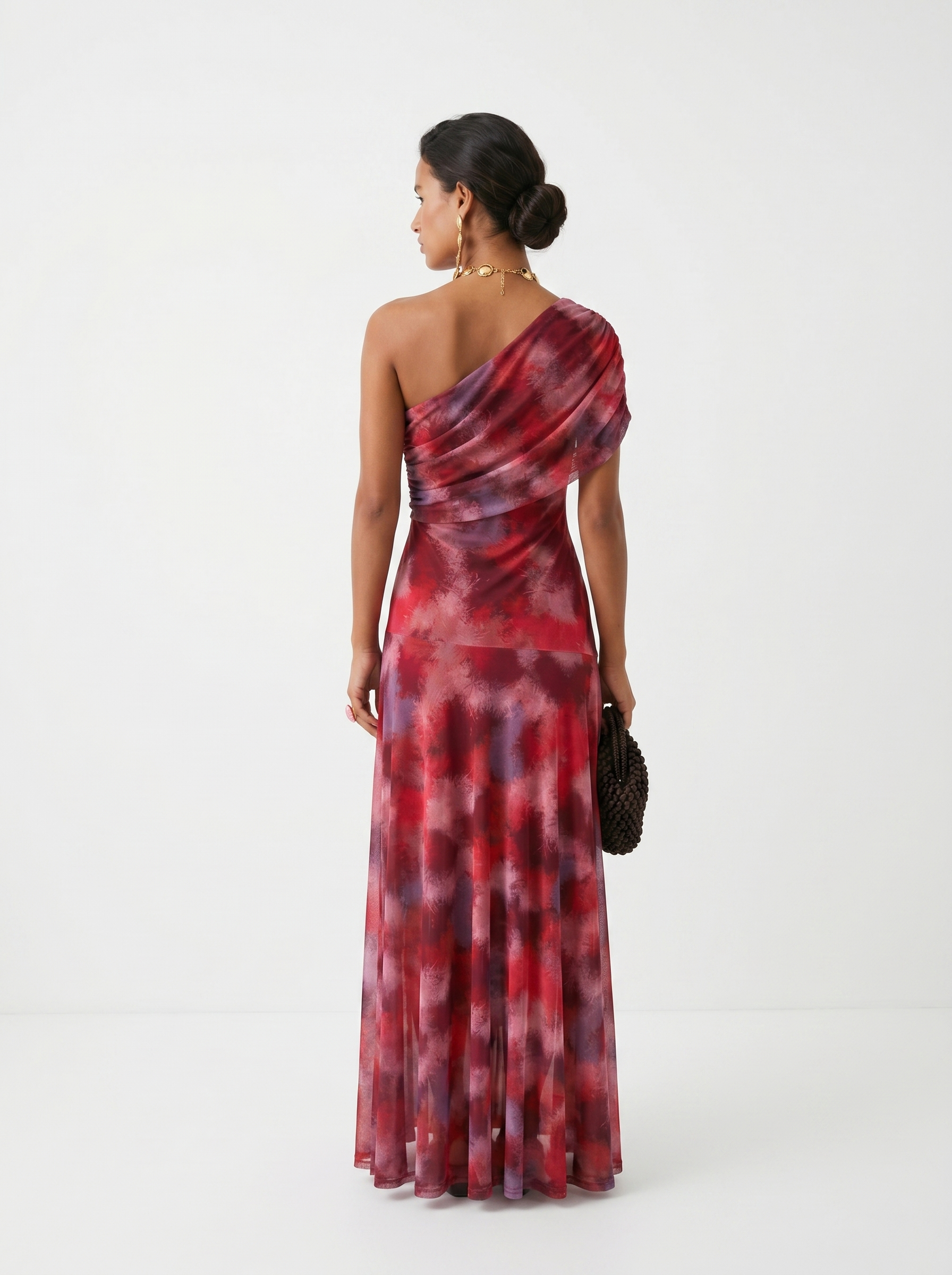 Isabella | Elegante abito maxi monospalla