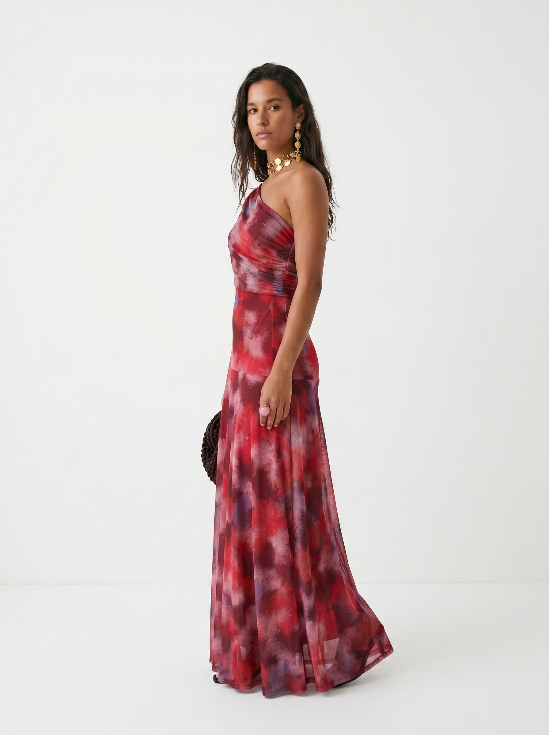 Isabella | Elegante abito maxi monospalla