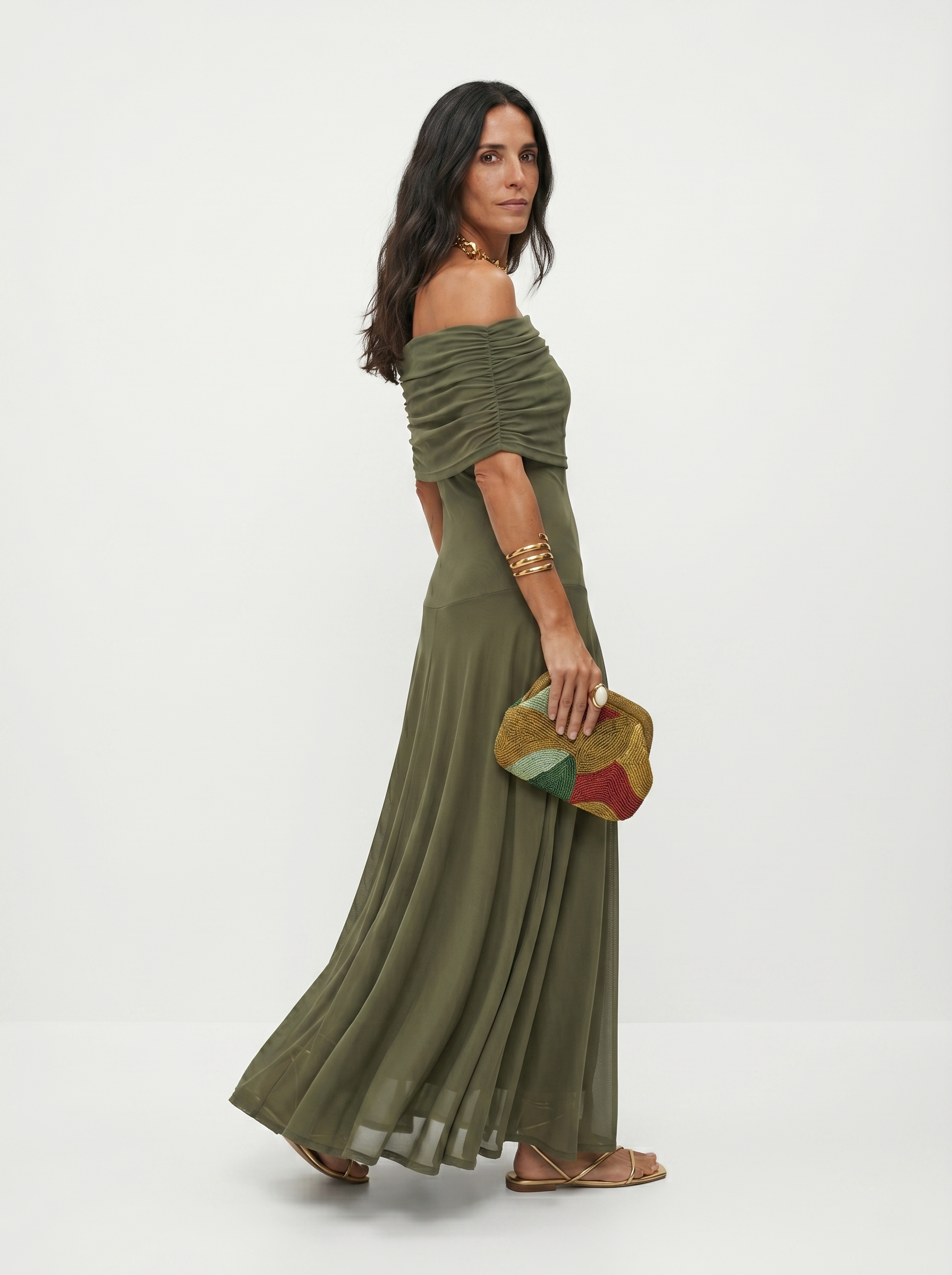 Isabella | Elegante abito maxi monospalla