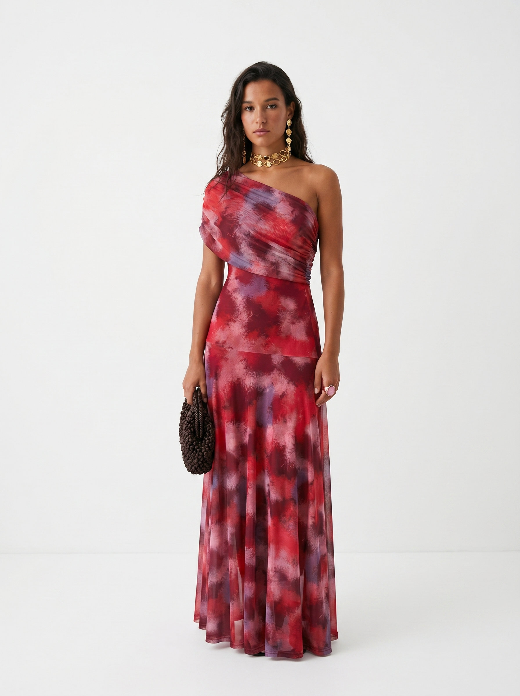 Isabella | Elegante abito maxi monospalla