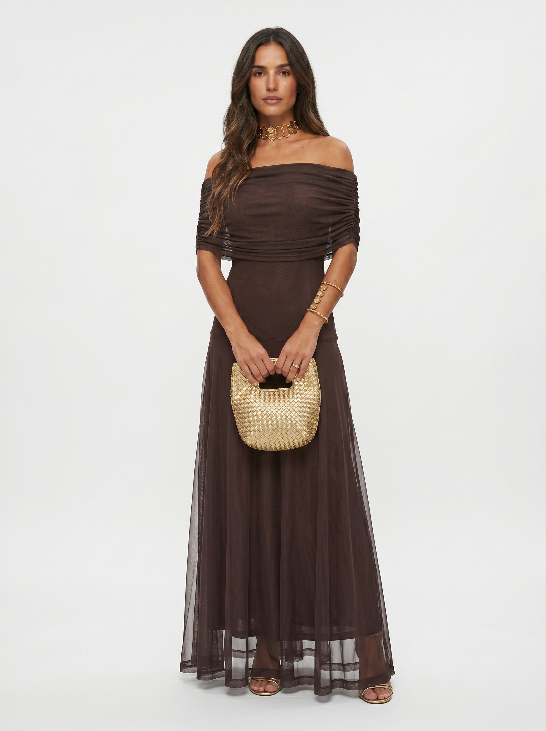 Isabella | Elegante abito maxi monospalla