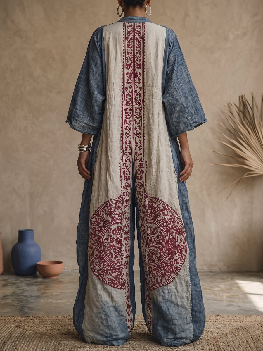 Luna | Elegante tuta vintage con scollo a V
