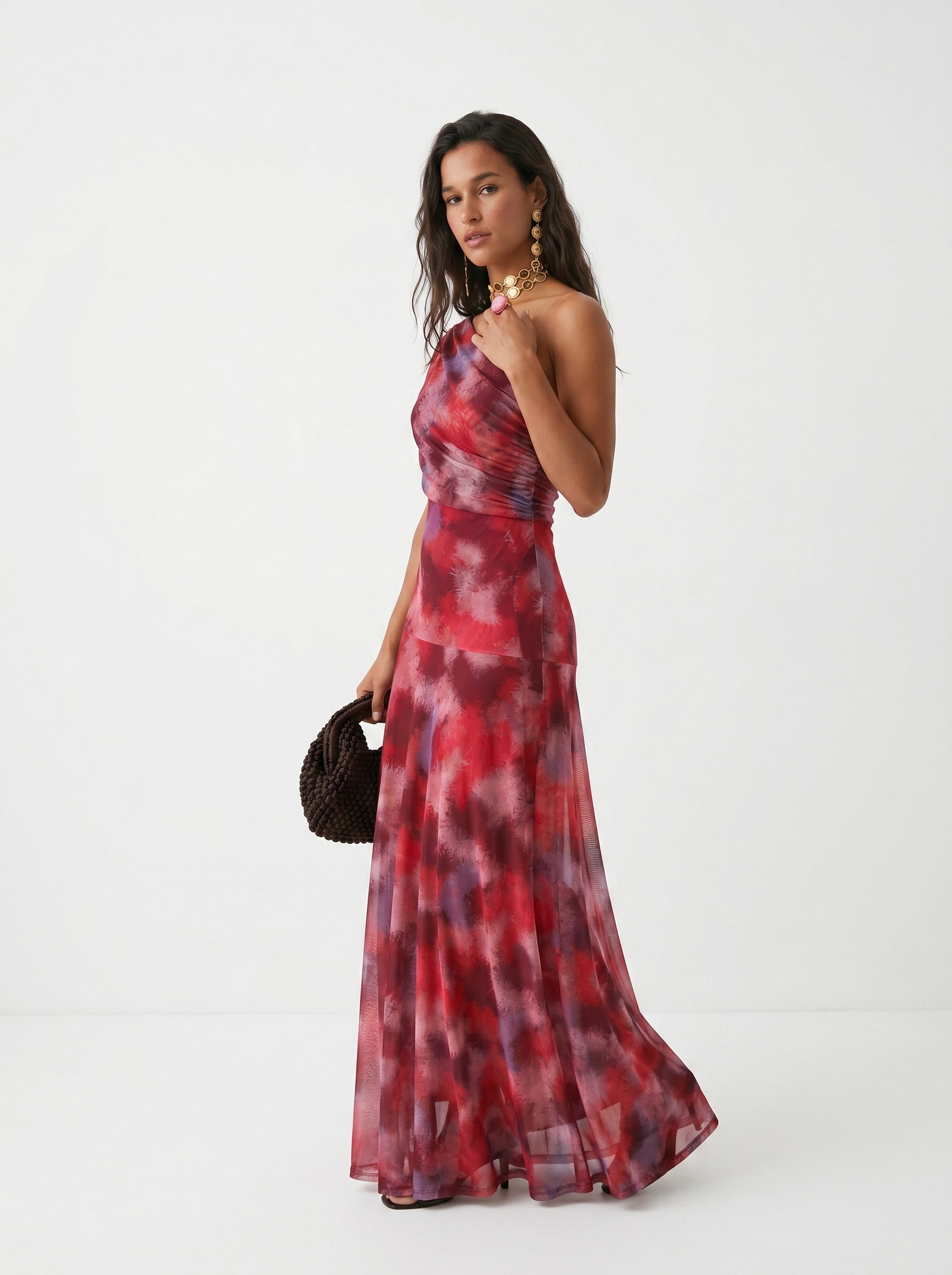 Isabella | Elegante abito maxi monospalla