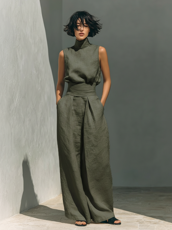 MARIA | TANK TOP & WIDE-LEG TROUSERS SET