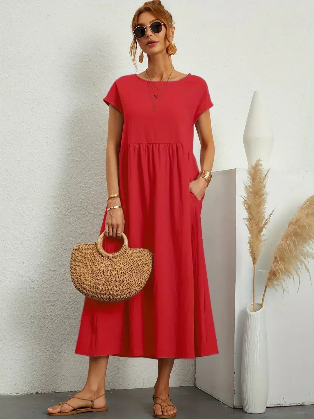 Gabrielle™ | Abito midi fluido dall'eleganza senza tempo