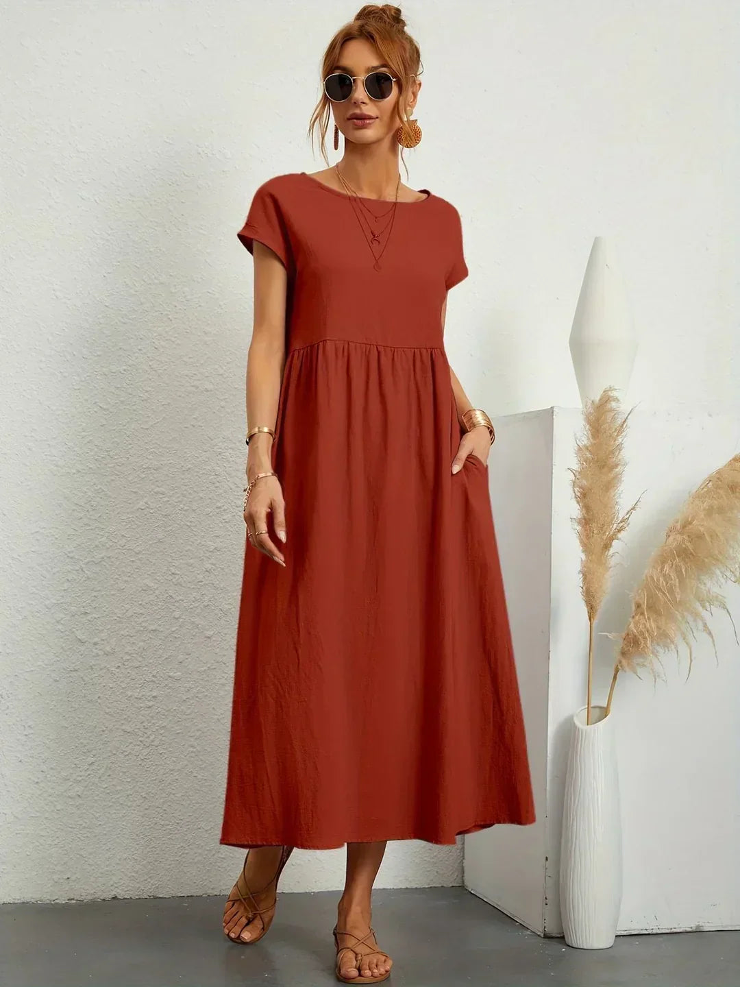 Gabrielle™ | Abito midi fluido dall'eleganza senza tempo