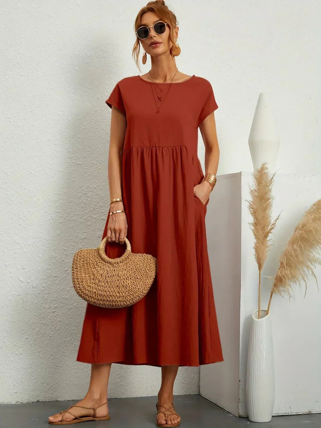 Gabrielle™ | Abito midi fluido dall'eleganza senza tempo