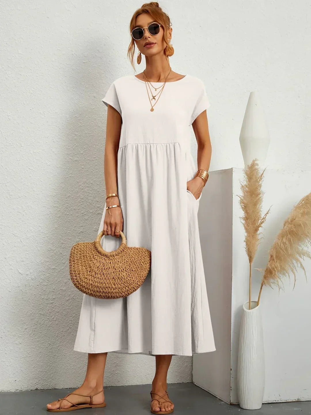 Gabrielle™ | Abito midi fluido dall'eleganza senza tempo