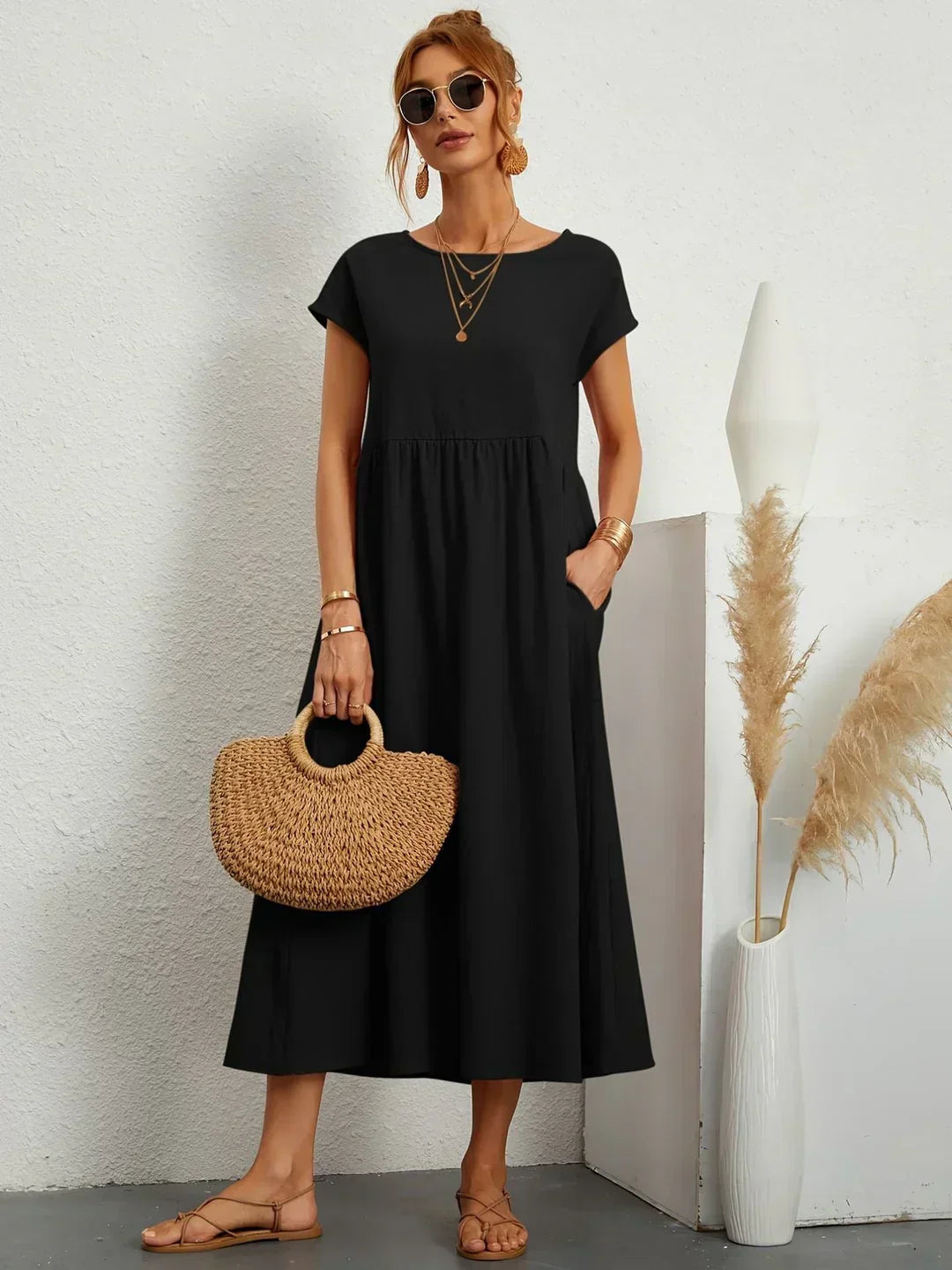 Gabrielle™ | Abito midi fluido dall'eleganza senza tempo