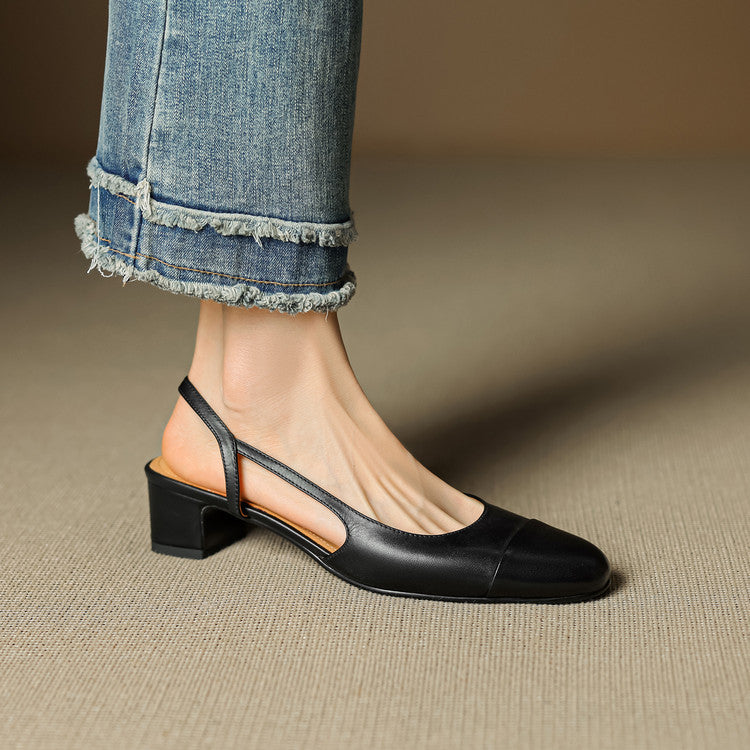 Reyna Pump in Vera Pelle