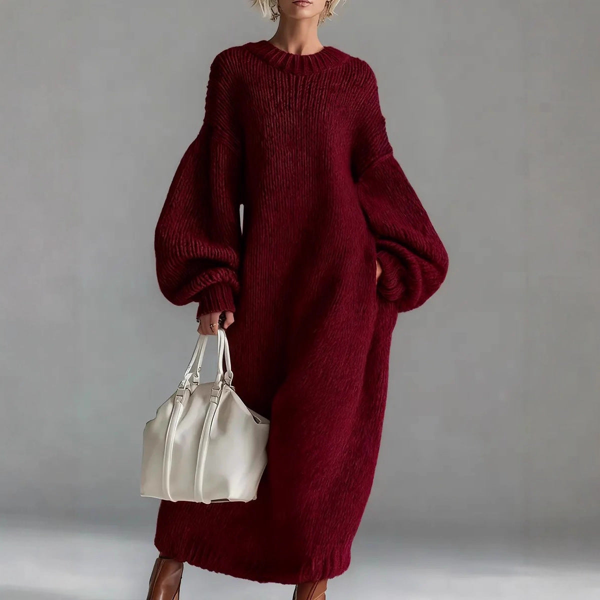 Beatrice | Women's Cozy Ribbed Knit Oversized Maxi Sweater Dress