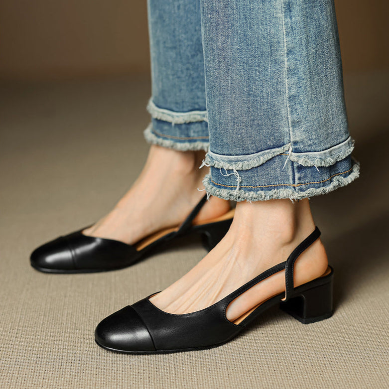 Reyna Pump in Vera Pelle