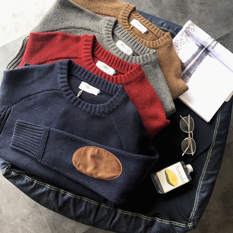 Henry | Maglione in Lana con Toppe sui Gomiti