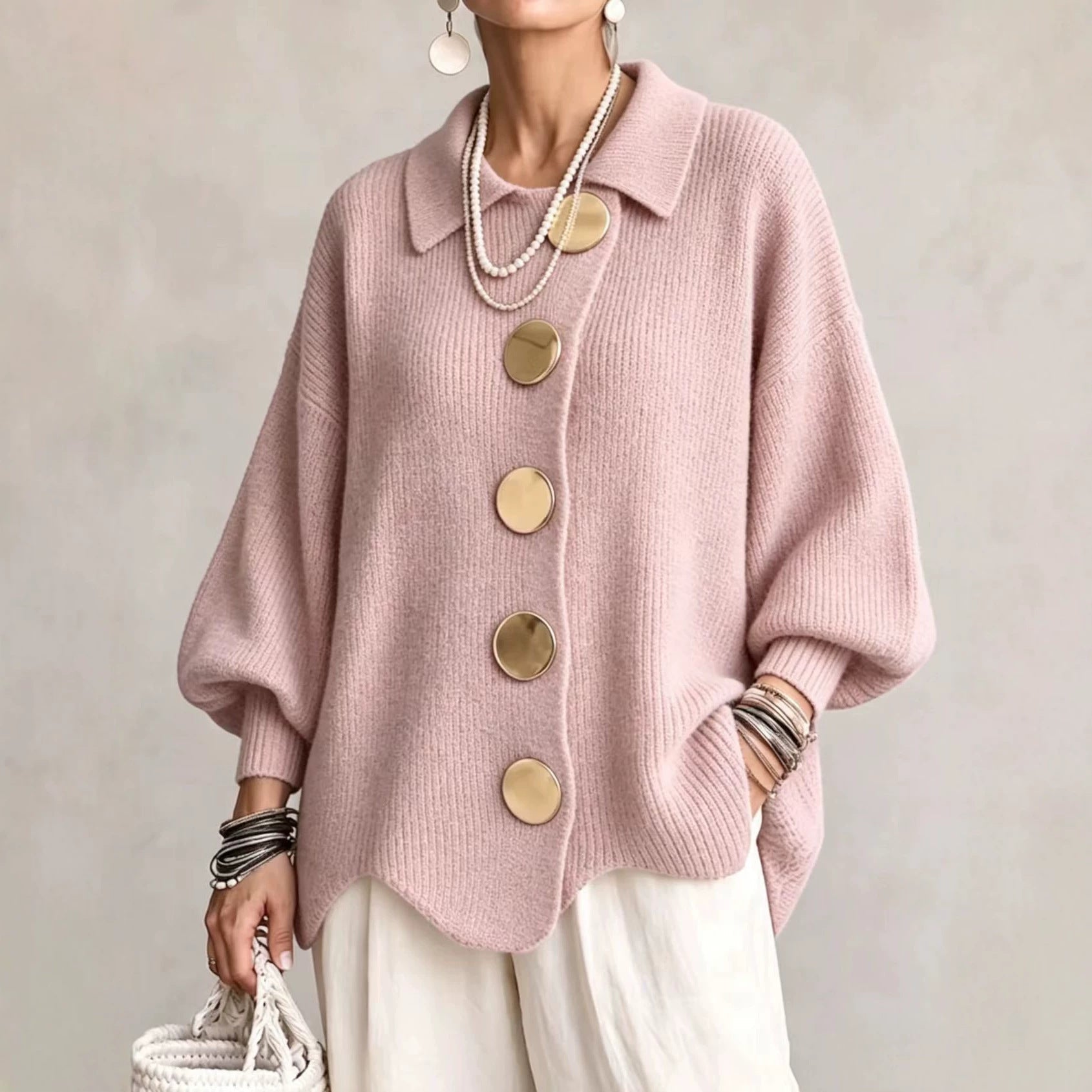 Isa | Oversized Collared Cardigan