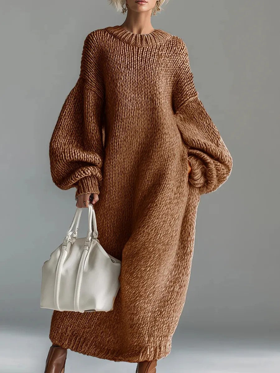 Beatrice | Women's Cozy Ribbed Knit Oversized Maxi Sweater Dress