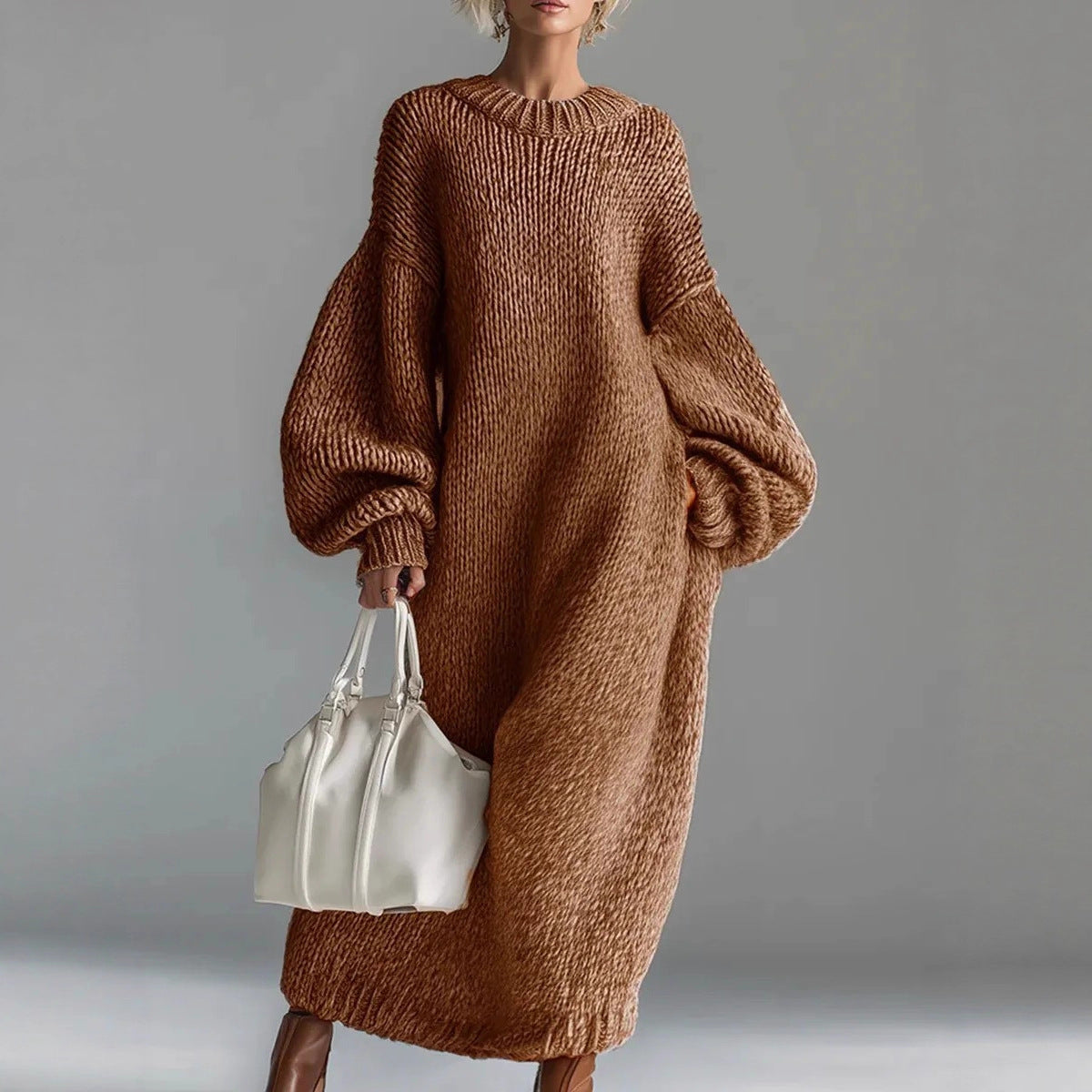 Beatrice | Women's Cozy Ribbed Knit Oversized Maxi Sweater Dress