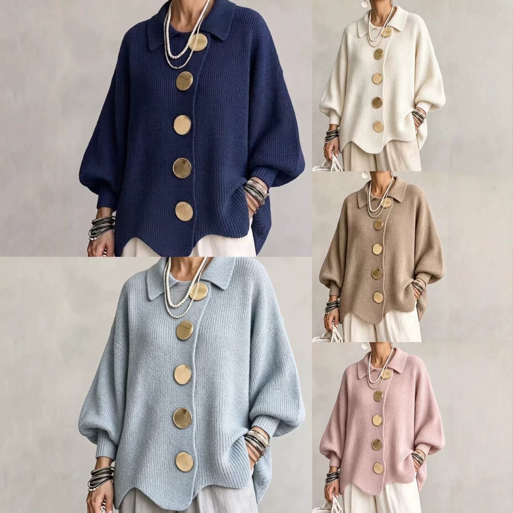 Isa | Oversized Collared Cardigan