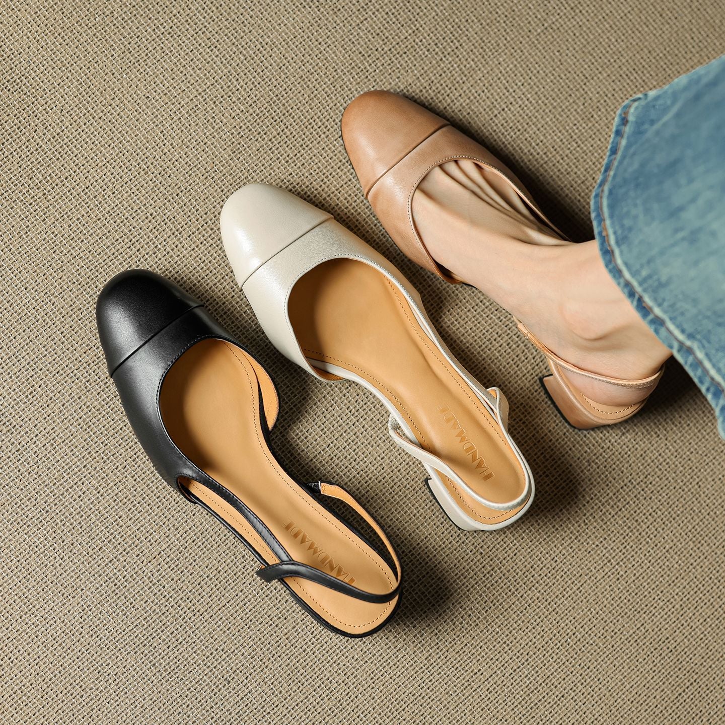 Reyna Pump in Vera Pelle