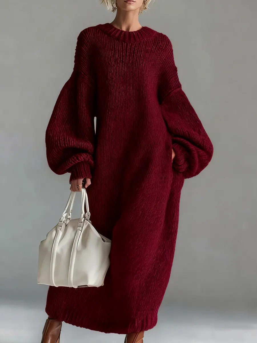 Beatrice | Women's Cozy Ribbed Knit Oversized Maxi Sweater Dress