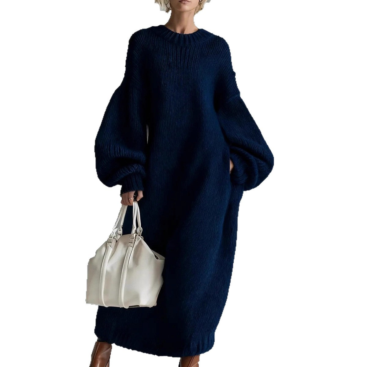Beatrice | Women's Cozy Ribbed Knit Oversized Maxi Sweater Dress
