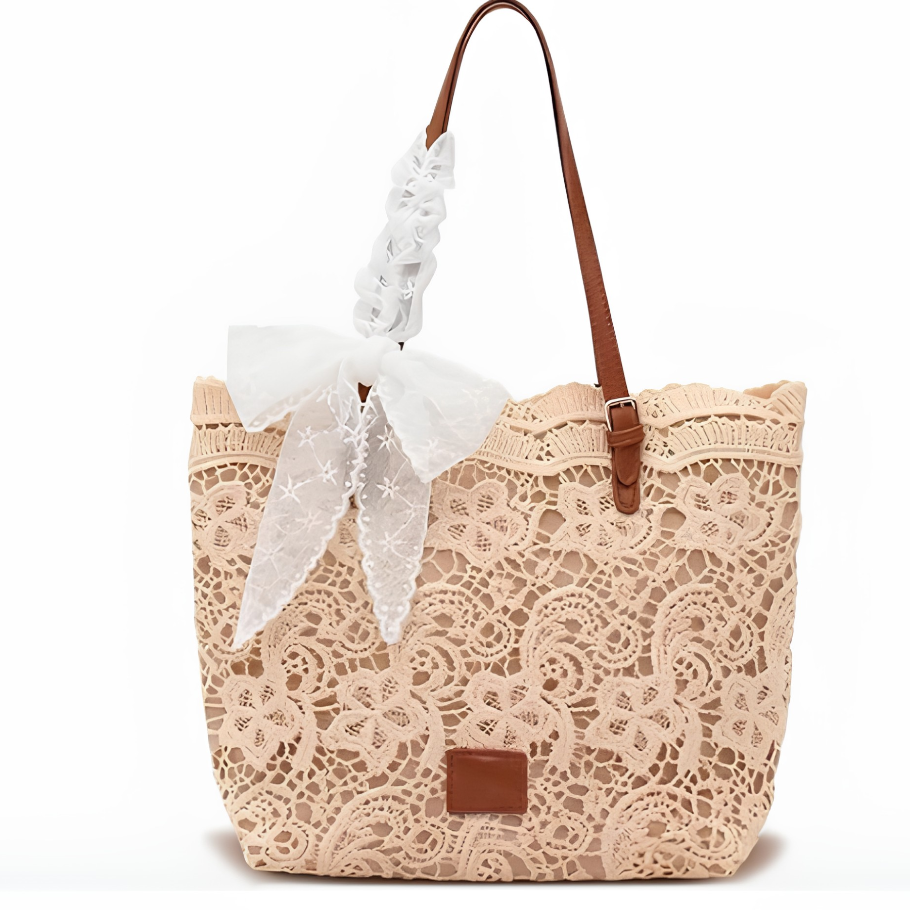 Peicees | Borsa a Spalla con Nastro in Pizzo