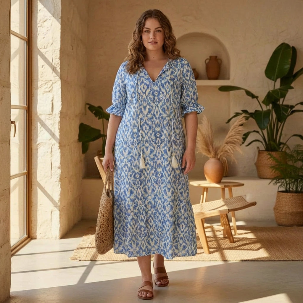 Elena | Abito boho con copertura sulla pancia