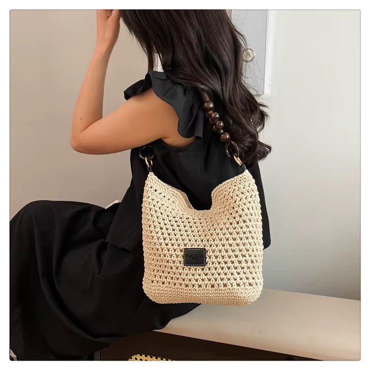 Petra™ | La Borsa a Spalla di Perle di Legno