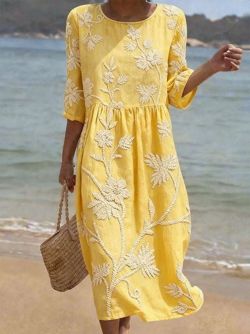 Vestito casual da donna con stampa floreale