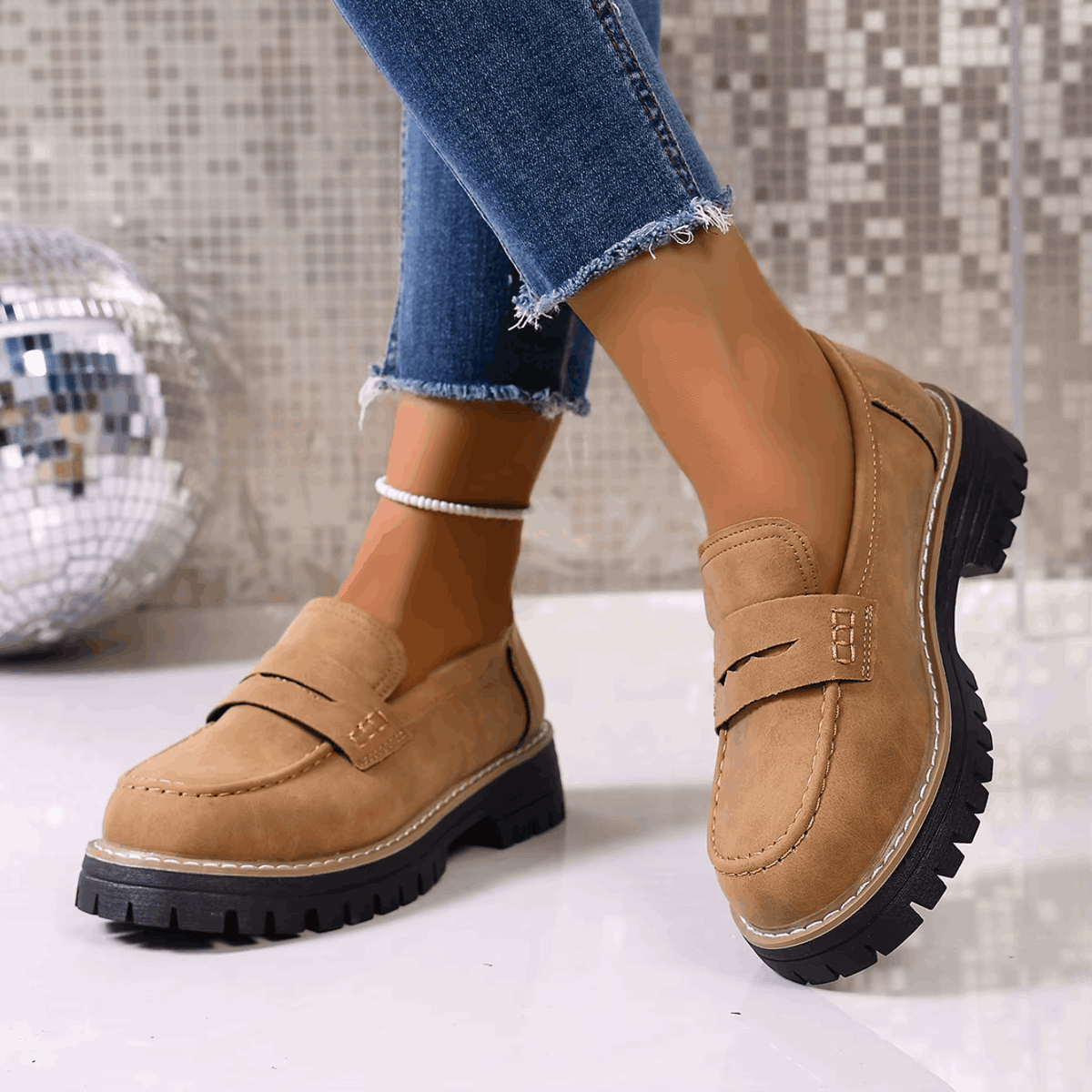 Elina | Classic Comfort Platform Loafers